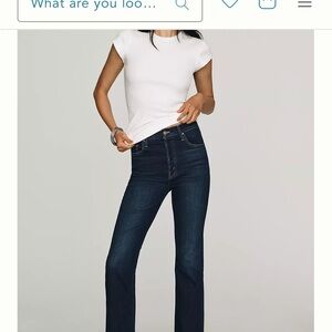 MOTHER The Tripper Flood High-Rise Mid-Blue Women's Straight Leg Jeans
